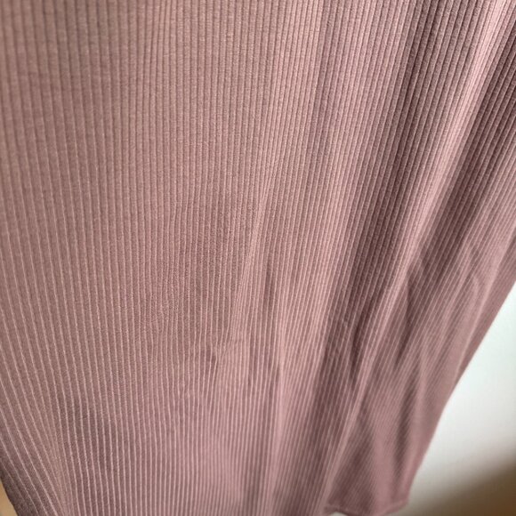 Heart & Hips Maternity Ribbed Mid Length Dress‎ Mauve  Women's XL (X135) - Picture 10 of 10